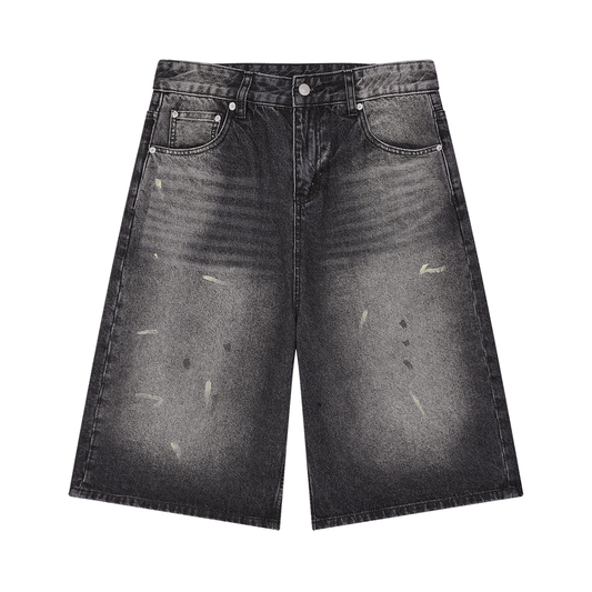 Novaro Vintage Wash Wide Leg Denim Jorts