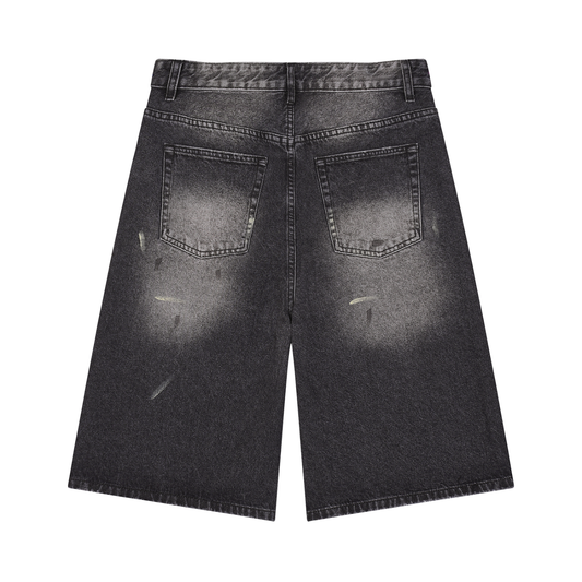 Novaro Vintage Wash Wide Leg Denim Jorts